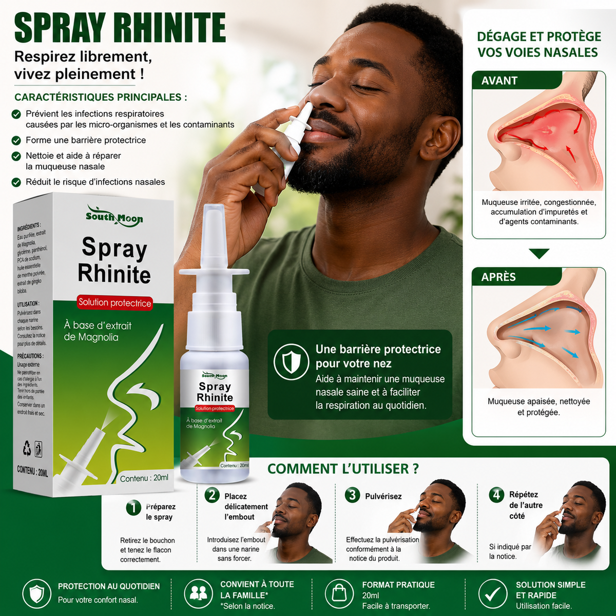 🌿 SPRAY NASAL POUR DEBOUCHER LE NEZ